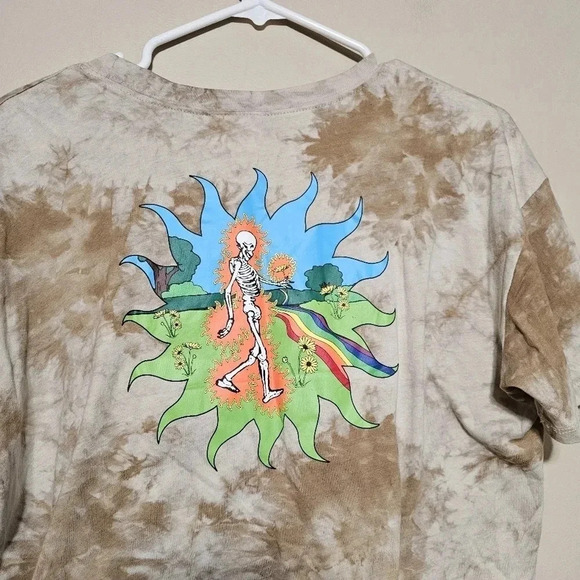 Empyre Crop Top Womens Large Tie Dye Crew Neck Short Sleeve 100% Cotton Skater - Picture 4 of 7